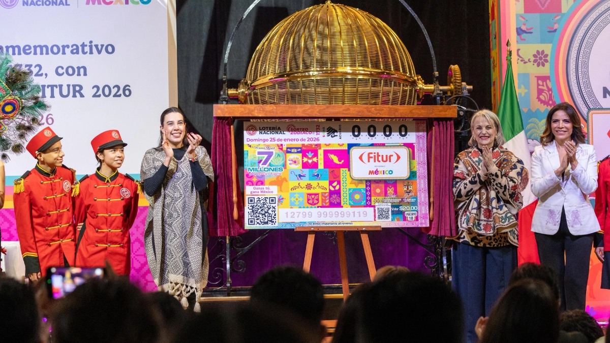 México celebra su designación como País Invitado en FITUR 2026 con billete conmemorativo de la Lotería Nacional